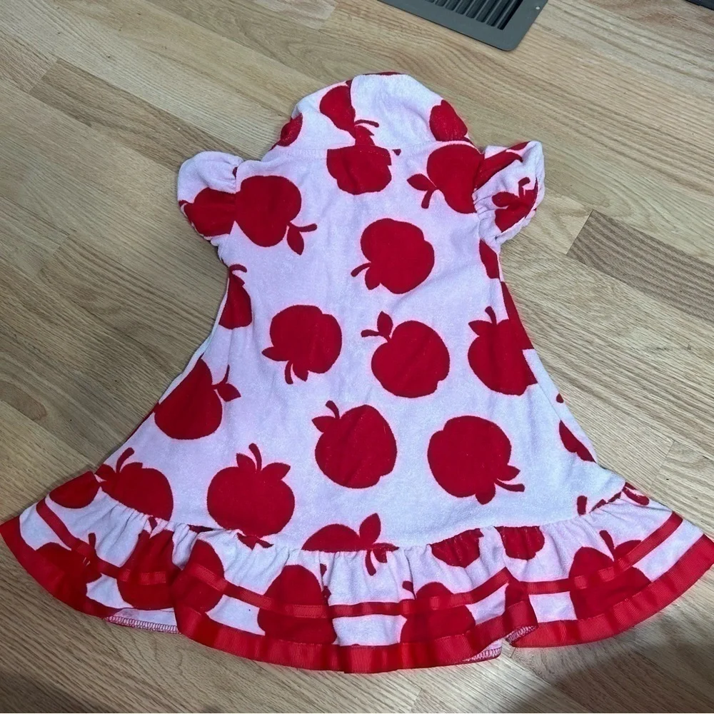 Disney Snow White Swim Cover Up Hooded Sz 4 Apples Terry Cloth Beach